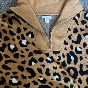 Nine West Tan and Black Leopard Print Jacket